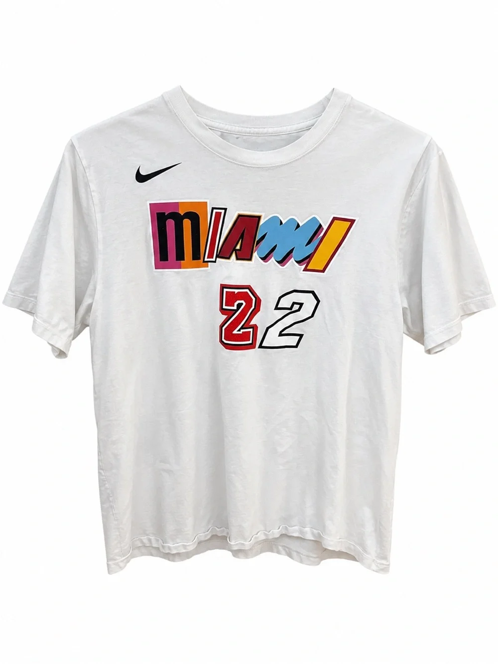 Nike White Miami 22 Colorblock Graphic Tee